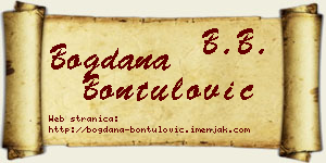 Bogdana Bontulović vizit kartica